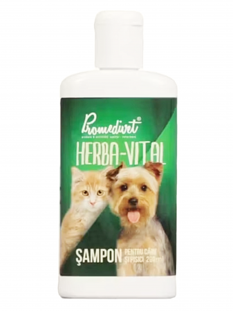 Ingrijire pentru caini - Sampon Caini si Pisici, Herba-Vital, 200 ml