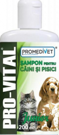 Ingrijire pentru caini - Sampon Caini si Pisici Junior,  Provital Junior, Cu germeni de grau, Promedivet, 200/500 Ml