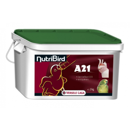 Hrana pentru pasari exotice - Seminte si furaje pasari, Versele Laga, Nutribird A 21(pui,pasari exotice) crestere - 3 KG