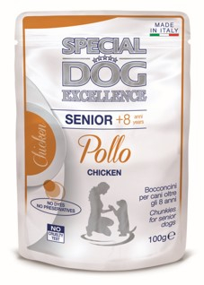 Hrana umeda pentru caini - Hrana Umeda Caine Senior cu pui, Special Dog Excellence, 100gr x 22 + 2 gratuite