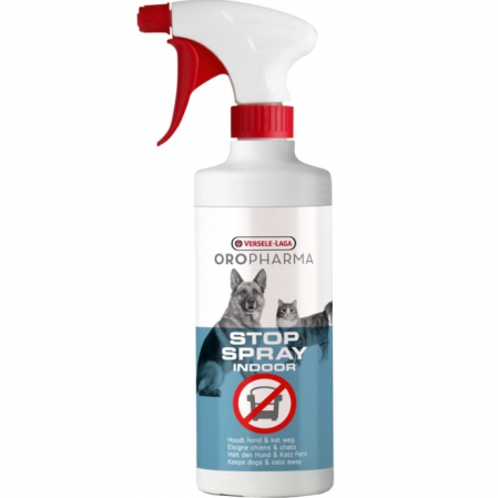 Pisici - Spray repelent interior caini si pisici Oropharma Spray Stop Indoor, Versele Laga, 500 ml