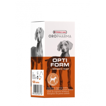 Suplimente pentru caini - Supliment caini cu drojdie de bere Oropharma Opti Form, Versele Laga, 100 tab