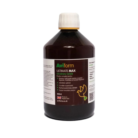 Porumbei - Supliment complet pentru porumbeii de competiție, Aviform Ultimate Max, 500 ml