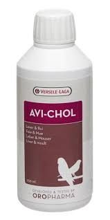 Suplimente pentru pasari exotice - Supliment pasari exotice Oropharma Avi-Chol Liver & Moult, detoxifiere si naparlire, Versele Laga, 250 ml