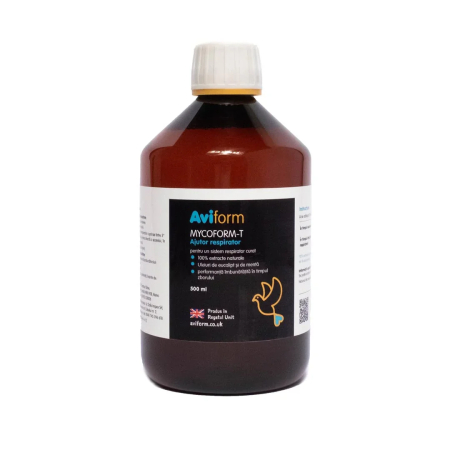 Porumbei - Supliment pentru sănătatea respiratorie a porumbeilor, Aviform Mycoform‑T, 500 ml