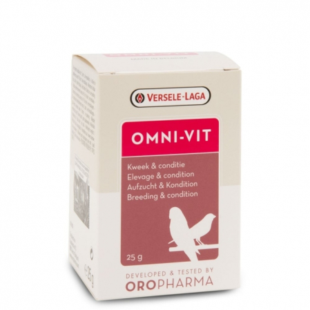 Suplimente pentru pasari exotice - Supliment vitamine pasari exotice Oropharma Omni-Vit, Versele Laga, 25 gr