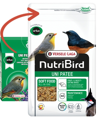 Hrana pentru pasari exotice - Uni Patee patee cu fructe si insecte 25 kg, Versele Laga