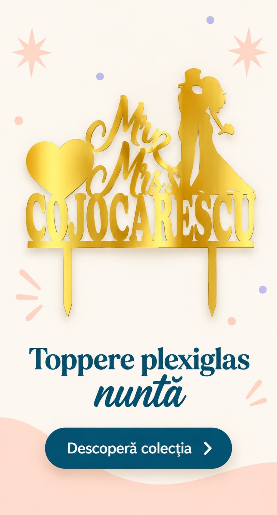 Toppere nunta personalizate