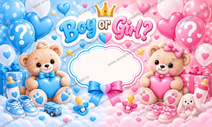 Pachet petrecere personalizat Boy or Girl  gender reveal [4]