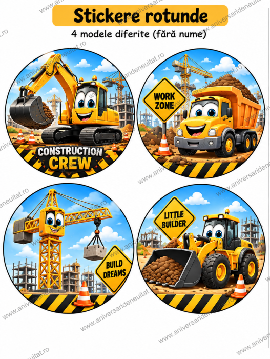 Pachet petrecere personalizat Camioane constructii macara [3]