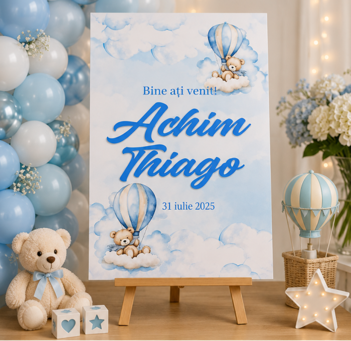 Afiș Personalizat pentru Petrecere 50×70 cm – Tematică, Nume și Vârstă [2]