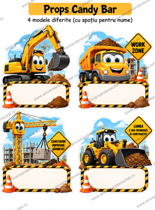 Pachet petrecere personalizat Camioane constructii macara [2]