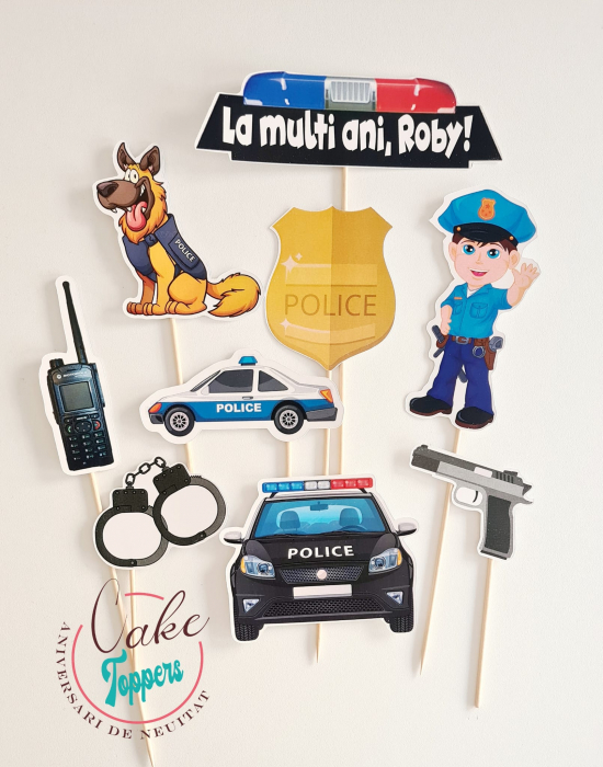Set toppere Politie cartoon [1]