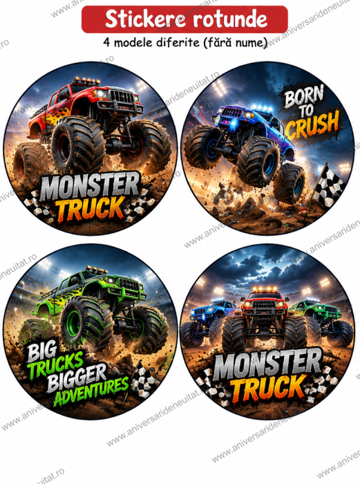 Pachet petrecere personalizat Monster truck Hot Wheels [2]