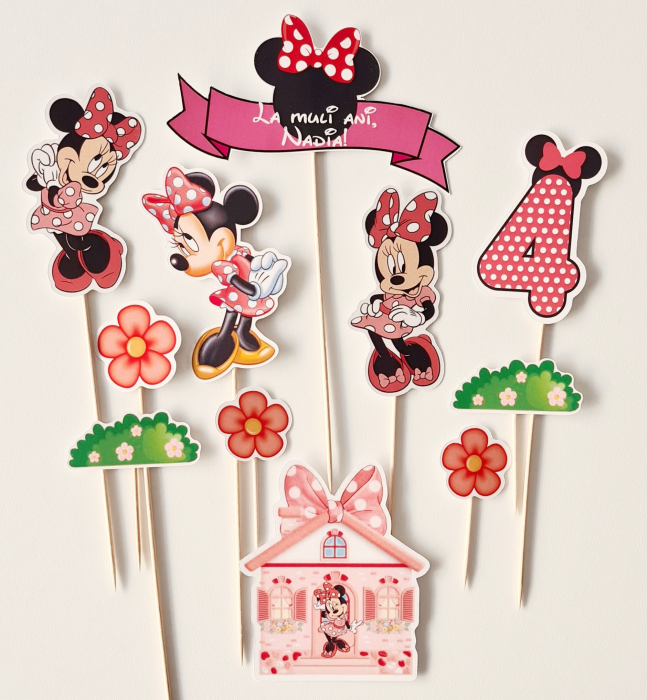 Set Toppere Minnie mouse roz cu casa [1]
