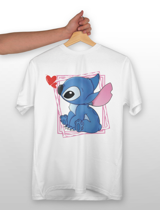 Set Tricouri cuplu Stitch si Angel inimi [3]