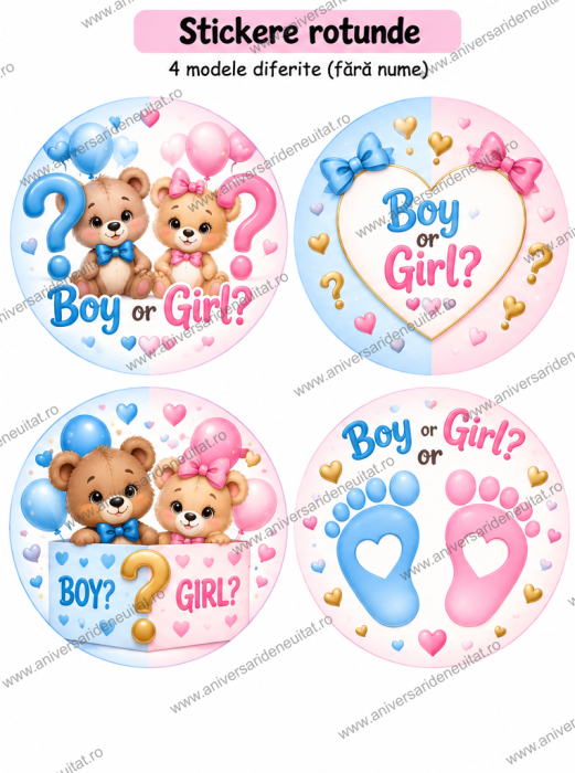 Pachet petrecere personalizat Boy or Girl  gender reveal [3]