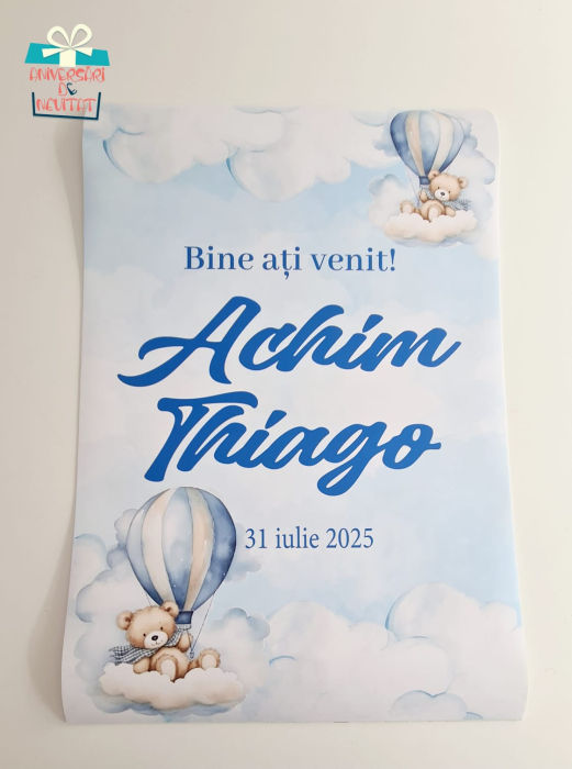 Afiș Personalizat pentru Petrecere 50×70 cm – Tematică, Nume și Vârstă [4]