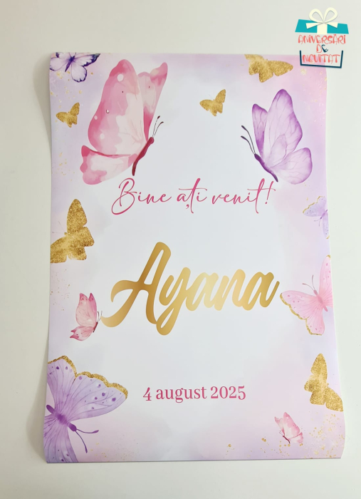 Afiș Personalizat pentru Petrecere 50×70 cm – Tematică, Nume și Vârstă [3]