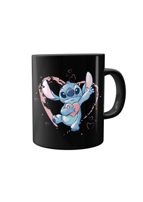 Cana personalizata cu Stitch inimioara [2]