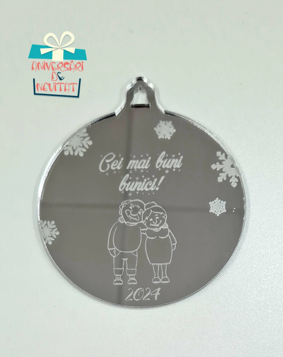 Glob personalizat cu nume (oglinda acrilica aurie sau argintie) [2]