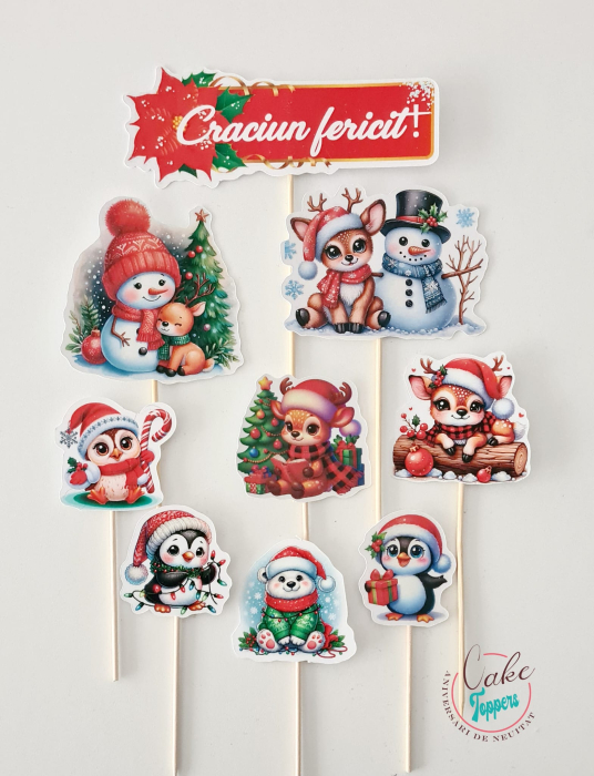 Set Toppere Craciun cu animalute [1]