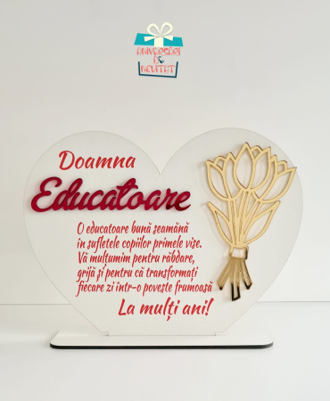 Trofee plexiglas - Trofeu personalizat pentru educatoare