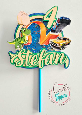 Toppere 3D personalizate pentru tort - Topper Hot Wheels 3D