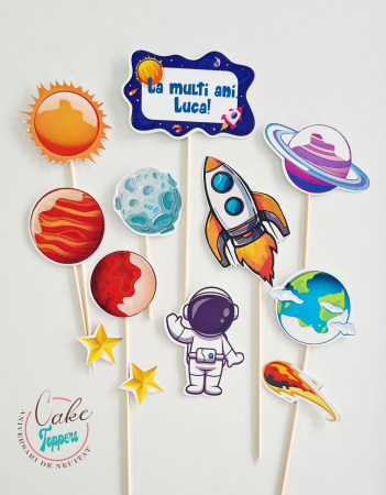 Seturi toppere fete - Set toppere Planete si Astronaut