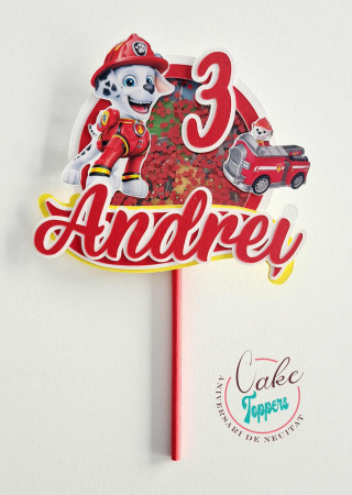 Toppere 3D personalizate pentru tort - Topper Marshal 3D