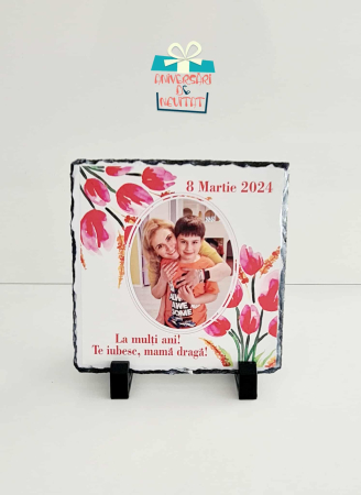 Ardezie - Ardezie cu poza si mesaj pentru mama