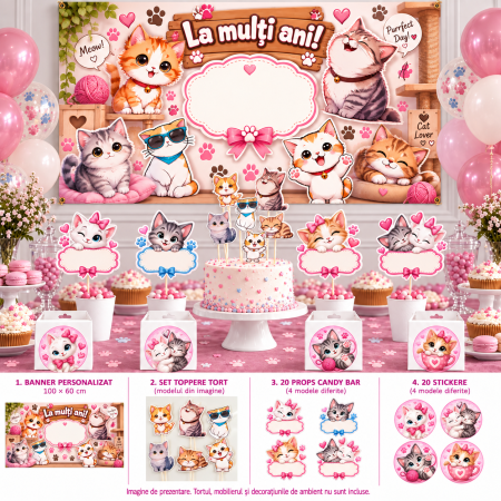 Pachete petrecere - Pachet petrecere personalizat Pisici