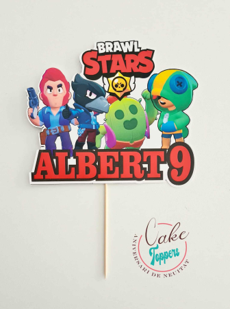 Toppere 3D personalizate pentru tort - Topper Brawl Star 2D