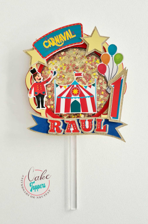 Toppere 3D personalizate pentru tort - Topper Circ 3D