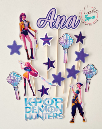 Toppere Tort - Set toppere KPop Demon Hunters stelute