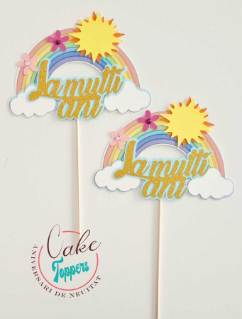 Toppere 3D personalizate pentru tort - Topper La multi ani 2D