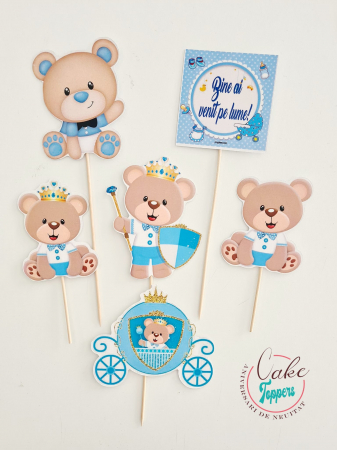 Toppere Botez - Set toppere ursuleti Teddy bear baieti