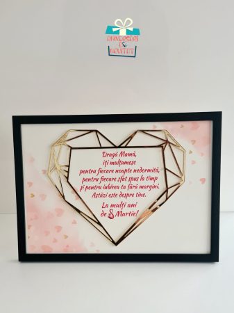 Trofee plexiglas - Tablou cu mesaj pentru ziua mamei