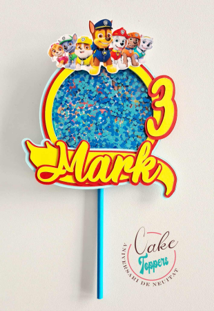 Toppere 3D personalizate pentru tort - Topper Patrula Catelusilor 3D