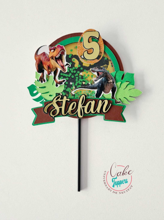 Toppere 3D personalizate pentru tort - Topper Dinozauri 3D