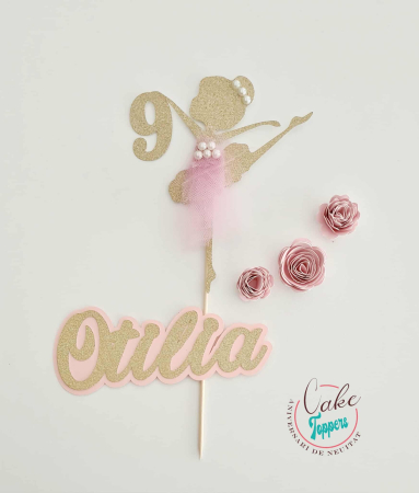 Toppere 3D personalizate pentru tort - Decor balerina personalizat