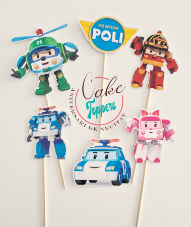 Toppere Tort - Set toppere Robot Poli
