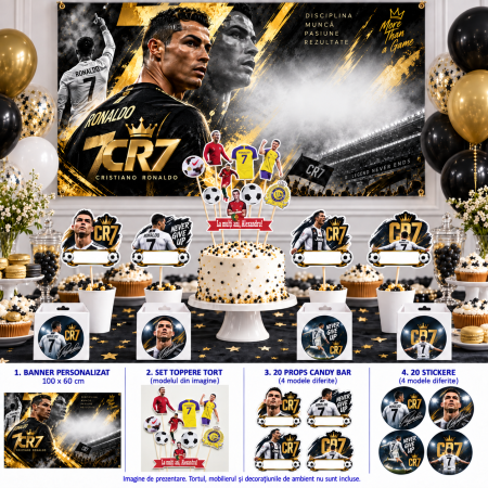 Pachete petrecere - Pachet petrecere personalizat CR7 Cristiano Ronaldo