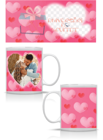 Căni personalizate de Valentine’s Day - Cana personalizata cu poza inima
