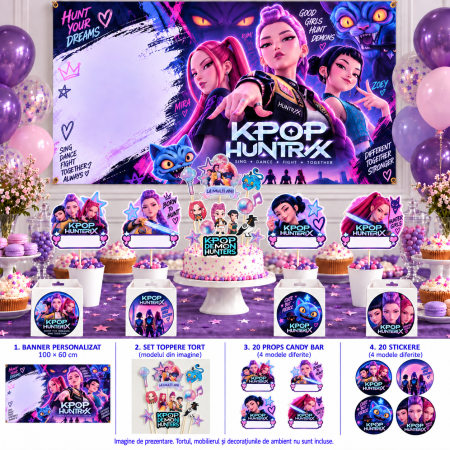 Pachete petrecere - Pachet petrecere personalizat Kpop Hunterix
