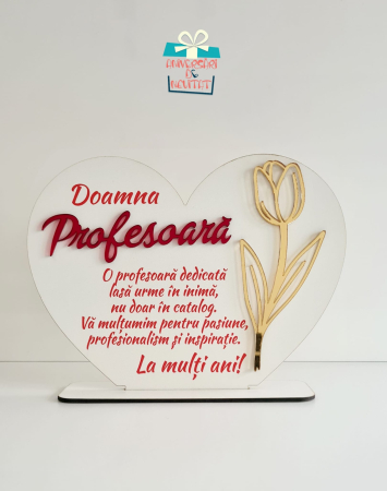 Trofee plexiglas - Trofeu personalizat pentru profesoara