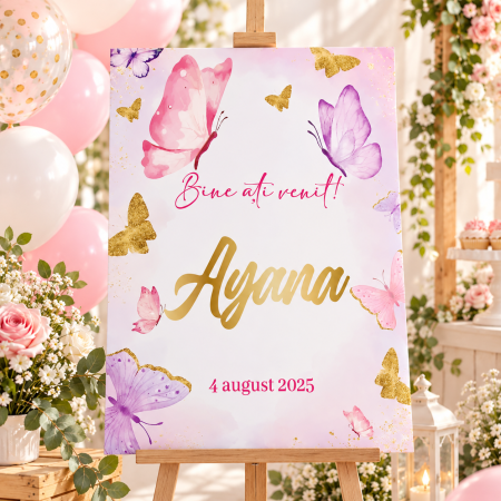 Afise si Bannere personalizate - Afiș Personalizat pentru Petrecere 50×70 cm – Tematică, Nume și Vârstă