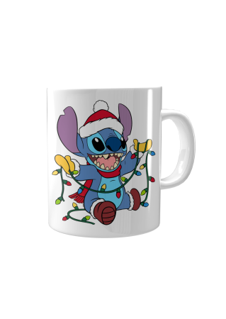 Cani Personalizate - Cana Craciun Stitch cu luminite