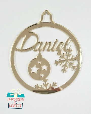 Produse - Glob personalizat cu nume 2 (oglinda acrilica aurie sau argintie)