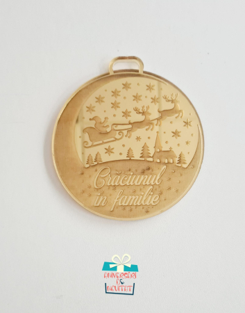 Globuri personalizate - Glob personalizat cu nume gravat Mos Craciun